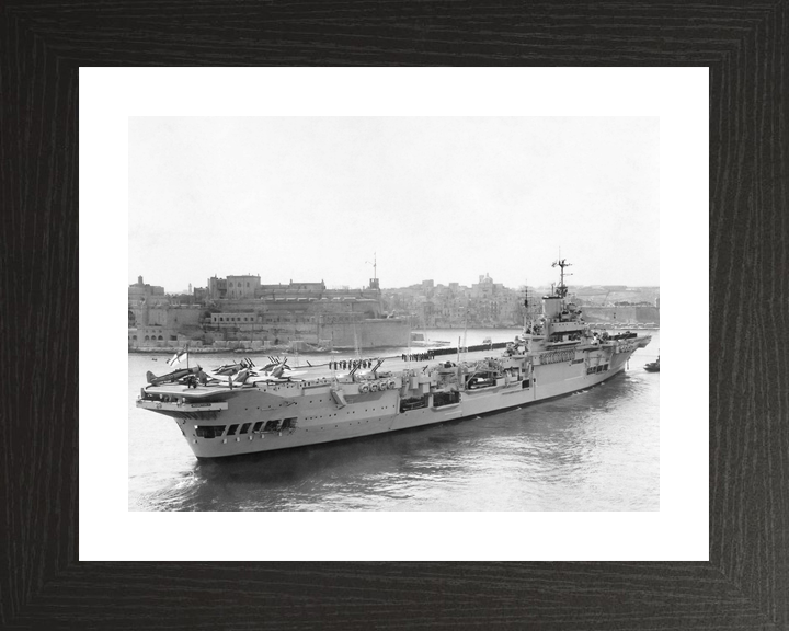 HMS Indomitable 92 Illustrious Class Aircraft Carrier Aerial Port Side Malta Photo Print - Posters, Prints, & Visual Artwork - by Hampshire Prints (image 2 of 9)