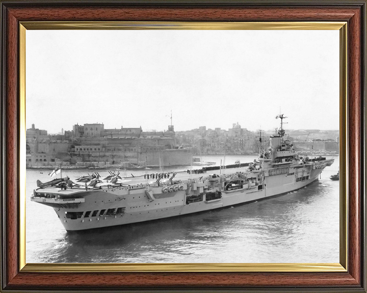 HMS Indomitable 92 Illustrious Class Aircraft Carrier Aerial Port Side Malta Photo Print - Posters, Prints, & Visual Artwork - by Hampshire Prints (image 9 of 9)
