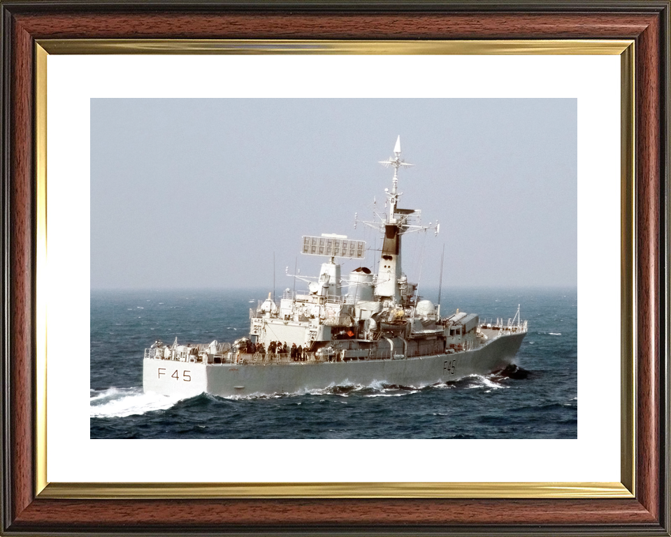 HMS Minerva F45 Leander Class Frigate April 1988 Starboard Quarter View Photo Print - Posters, Prints, & Visual Artwork - by Hampshire Prints (image 8 of 9)