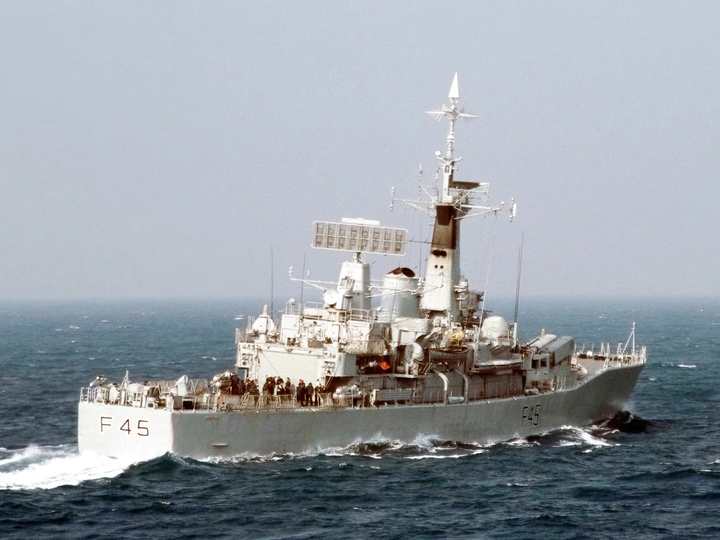 HMS Minerva F45 Leander Class Frigate April 1988 Starboard Quarter View Photo Print - Posters, Prints, & Visual Artwork - by Hampshire Prints (image 1 of 9)