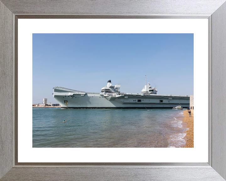 HMS Queen Elizabeth R08 Queen Elizabeth Class Aircraft Carrier 2018 Leaving Portsmouth Photo Print - Posters, Prints, & Visual Artwork - by Hampshire Prints (image 6 of 9)