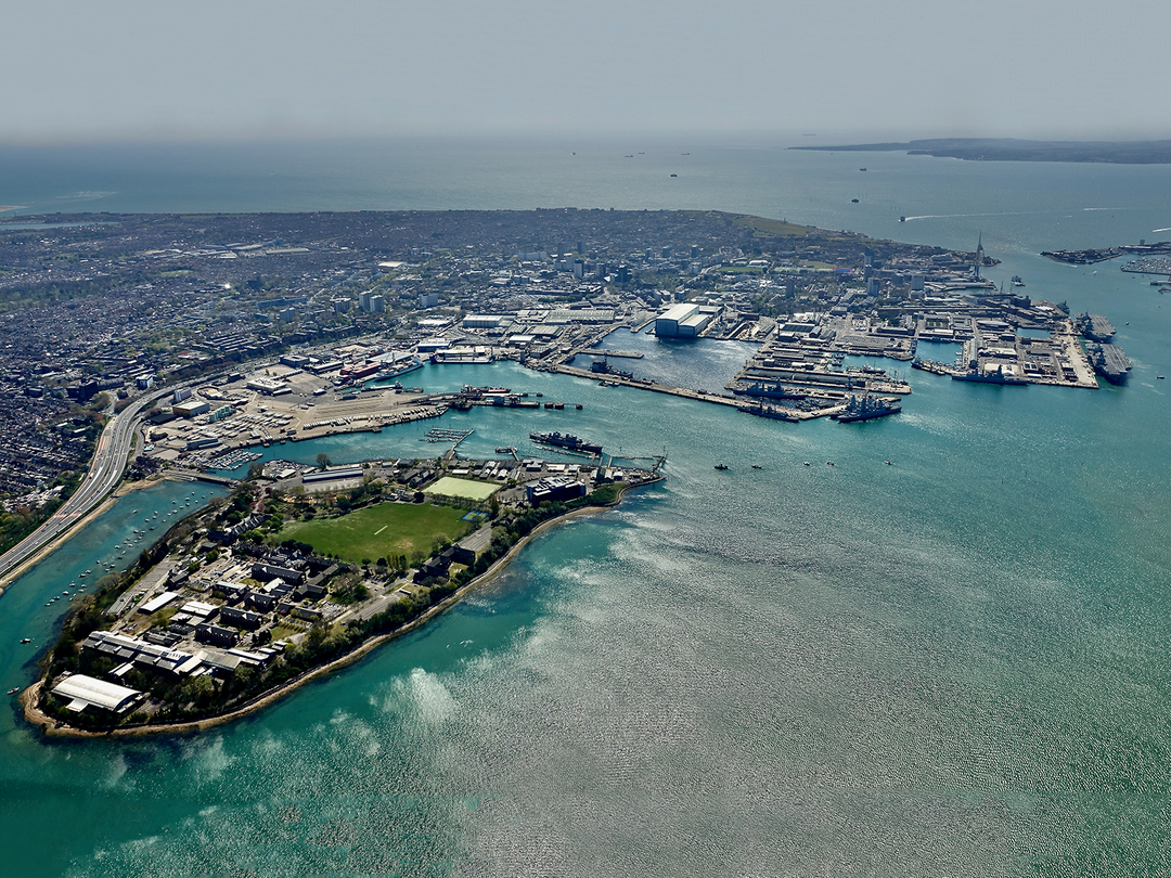 HMS Excellent Portsmouth (Whale Island) 2014 Aerial Photo Print - Posters, Prints, & Visual Artwork - by Hampshire Prints (image 1 of 9)