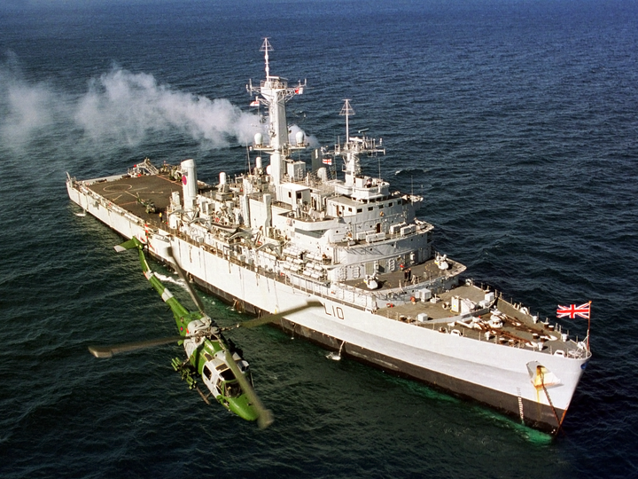 HMS Fearless (L10) Royal Navy Fearless Class Landing Platform Dock From Above Photo Print Wall Art Decor - Posters, Prints, & Visual Artwork - by Hampshire Prints (image 1 of 9)