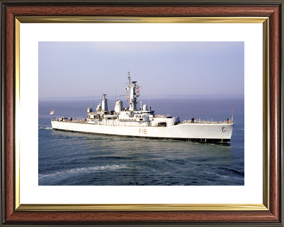 HMS Galatea (F18) Royal Navy Leander Class Frigate Entering Harbour Photo Print Wall Art Decor - Posters, Prints, & Visual Artwork - by Hampshire Prints (image 8 of 9)