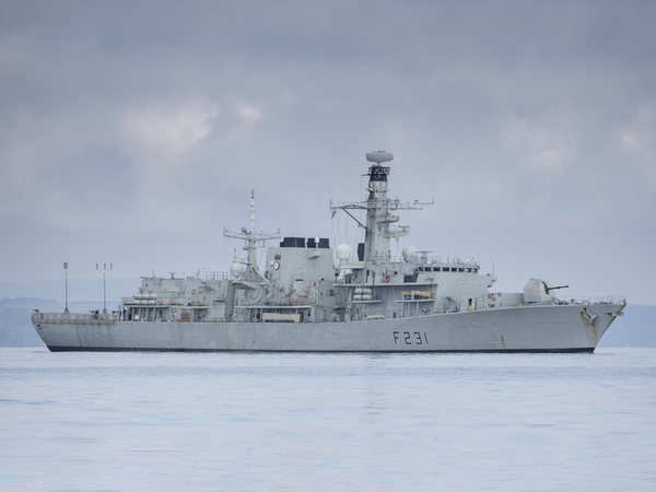 HMS Argyll F231 Type 23 Frigate October 2021 Starboard Side View