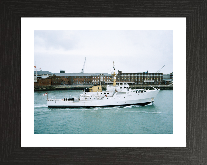 HMS Fawn (A325) Royal Navy Bulldog Class Hydrographic Survey Vessel Entering Portsmouth Photo Print Wall Art Decor - Posters, Prints, & Visual Artwork - by Hampshire Prints (image 2 of 9)