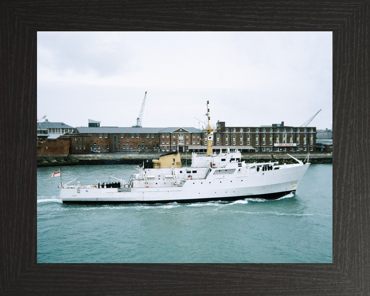 HMS Fawn (A325) Royal Navy Bulldog Class Hydrographic Survey Vessel Entering Portsmouth Photo Print Wall Art Decor - Posters, Prints, & Visual Artwork - by Hampshire Prints (image 3 of 9)