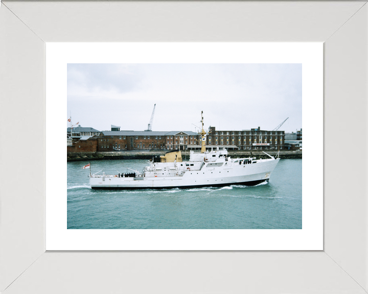 HMS Fawn (A325) Royal Navy Bulldog Class Hydrographic Survey Vessel Entering Portsmouth Photo Print Wall Art Decor - Posters, Prints, & Visual Artwork - by Hampshire Prints (image 4 of 9)