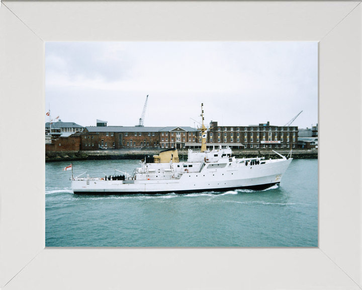 HMS Fawn (A325) Royal Navy Bulldog Class Hydrographic Survey Vessel Entering Portsmouth Photo Print Wall Art Decor - Posters, Prints, & Visual Artwork - by Hampshire Prints (image 5 of 9)