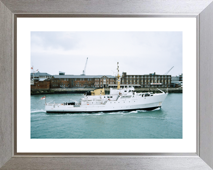 HMS Fawn (A325) Royal Navy Bulldog Class Hydrographic Survey Vessel Entering Portsmouth Photo Print Wall Art Decor - Posters, Prints, & Visual Artwork - by Hampshire Prints (image 6 of 9)