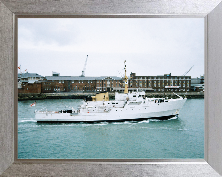 HMS Fawn (A325) Royal Navy Bulldog Class Hydrographic Survey Vessel Entering Portsmouth Photo Print Wall Art Decor - Posters, Prints, & Visual Artwork - by Hampshire Prints (image 7 of 9)