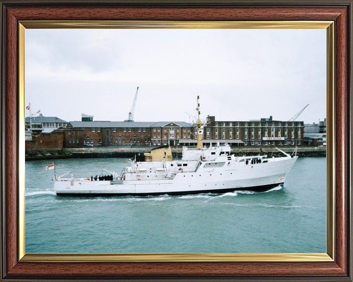 HMS Fawn (A325) Royal Navy Bulldog Class Hydrographic Survey Vessel Entering Portsmouth Photo Print Wall Art Decor - Posters, Prints, & Visual Artwork - by Hampshire Prints (image 9 of 9)