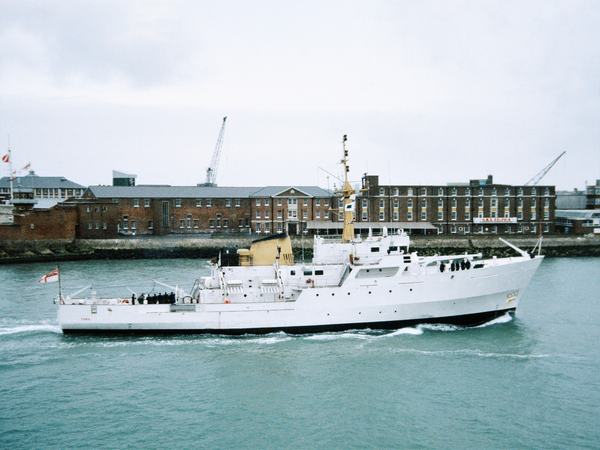 HMS Fawn A325 Bulldog Class Hydrographic Survey Vessel July 1988