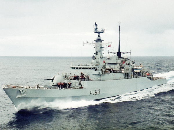 HMS Amazon F169 Type 21 Frigate February 1982