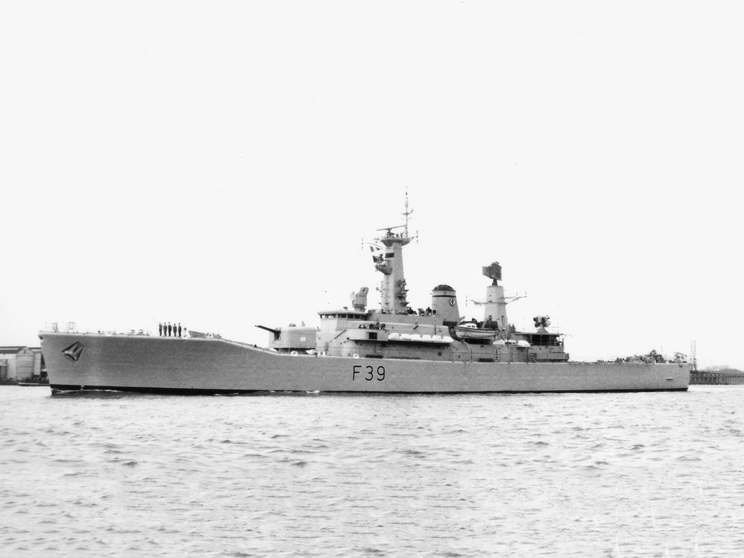 HMS Naiad F39 Leander Class Frigate Port Side View Photo Print - Posters, Prints, & Visual Artwork - by Hampshire Prints (image 1 of 9)