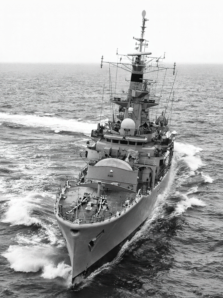 HMS Naiad F39 Leander Class Frigate Bow View Photo Print - Posters, Prints, & Visual Artwork - by Hampshire Prints (image 1 of 9)
