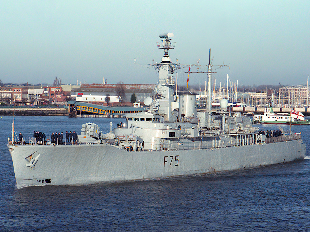 HMS Charybdis (F75) Royal Navy Leander Class Frigate Leaving Portsmouth Photo Print Wall Art Decor Posters, Prints, & Visual Artwork Hampshire Prints 6 x 4 No Frame No