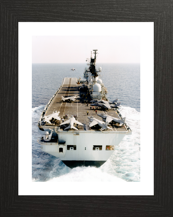 HMS Illustrious (R06) Royal Navy Invincible Class Aircraft Carrier Stern View Photo Print Wall Art Decor - Posters, Prints, & Visual Artwork - by Hampshire Prints (image 2 of 9)