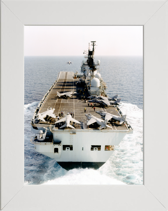 HMS Illustrious (R06) Royal Navy Invincible Class Aircraft Carrier Stern View Photo Print Wall Art Decor - Posters, Prints, & Visual Artwork - by Hampshire Prints (image 5 of 9)