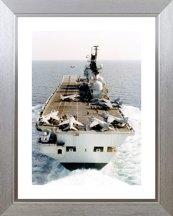 HMS Illustrious (R06) Royal Navy Invincible Class Aircraft Carrier Stern View Photo Print Wall Art Decor - Posters, Prints, & Visual Artwork - by Hampshire Prints (image 6 of 9)