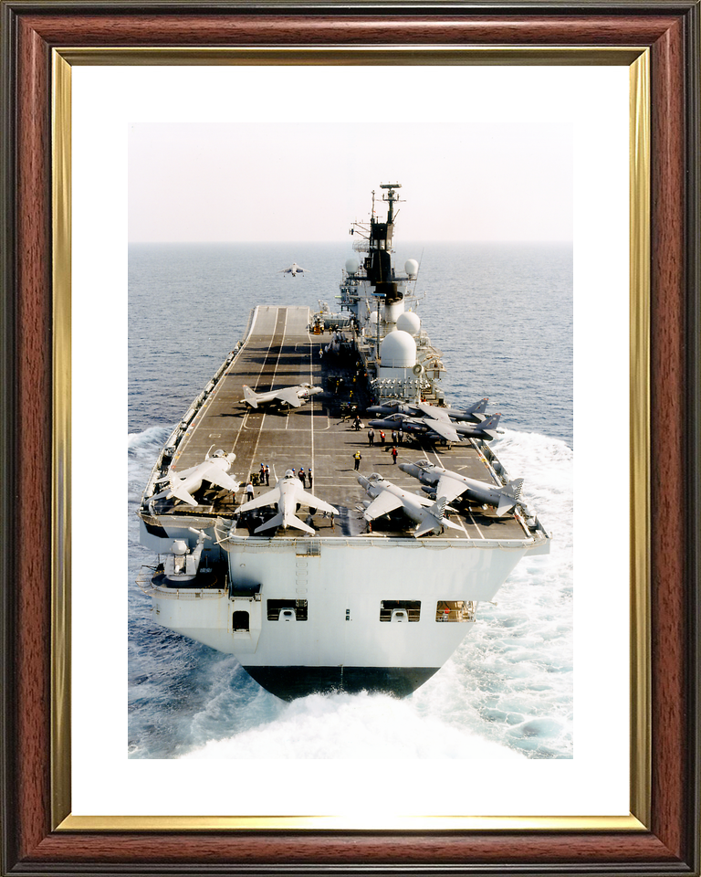 HMS Illustrious (R06) Royal Navy Invincible Class Aircraft Carrier Stern View Photo Print Wall Art Decor - Posters, Prints, & Visual Artwork - by Hampshire Prints (image 8 of 9)