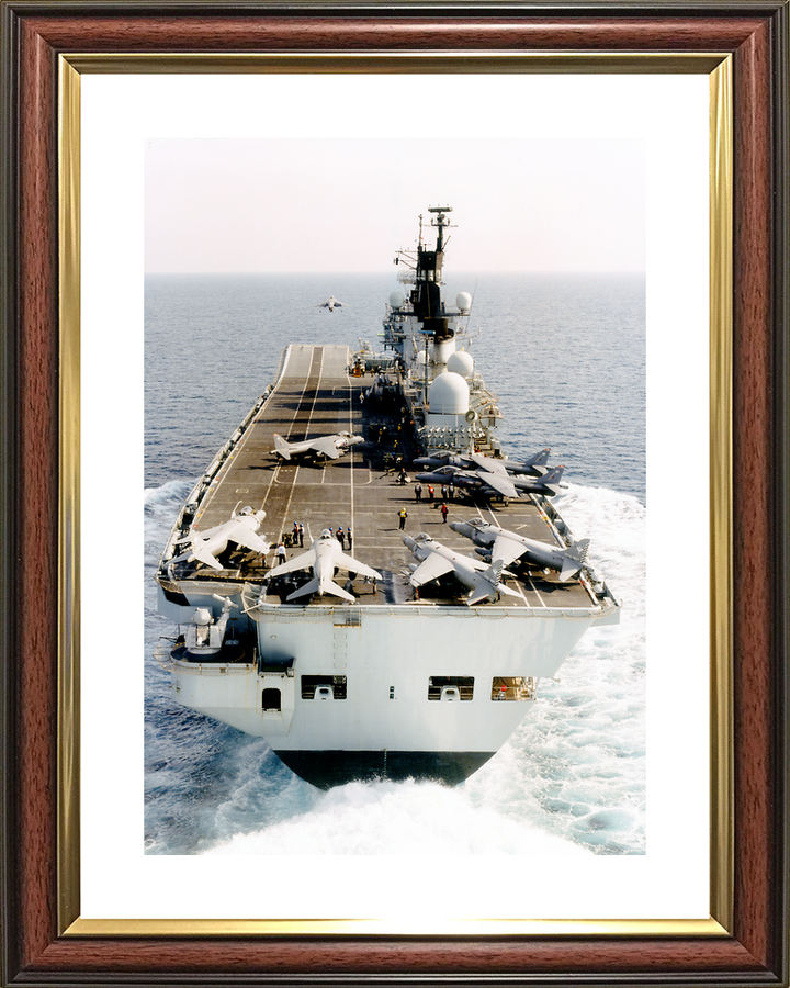 HMS Illustrious (R06) Royal Navy Invincible Class Aircraft Carrier Stern View Photo Print Wall Art Decor - Posters, Prints, & Visual Artwork - by Hampshire Prints (image 8 of 9)