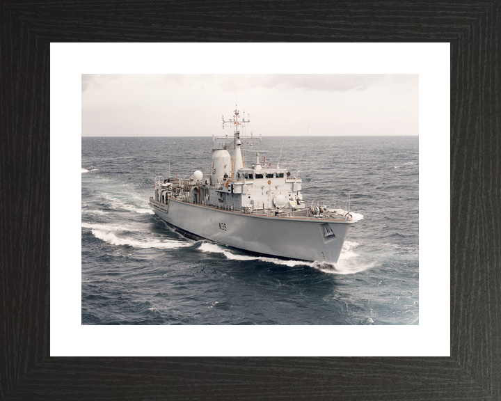HMS Hurworth (M39) Royal Navy Hunt Class Mine Warfare Vessel Underway Photo Print Wall Art Decor - Posters, Prints, & Visual Artwork - by Hampshire Prints (image 2 of 9)