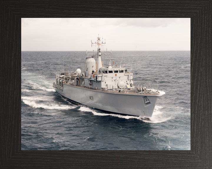 HMS Hurworth (M39) Royal Navy Hunt Class Mine Warfare Vessel Underway Photo Print Wall Art Decor - Posters, Prints, & Visual Artwork - by Hampshire Prints (image 3 of 9)