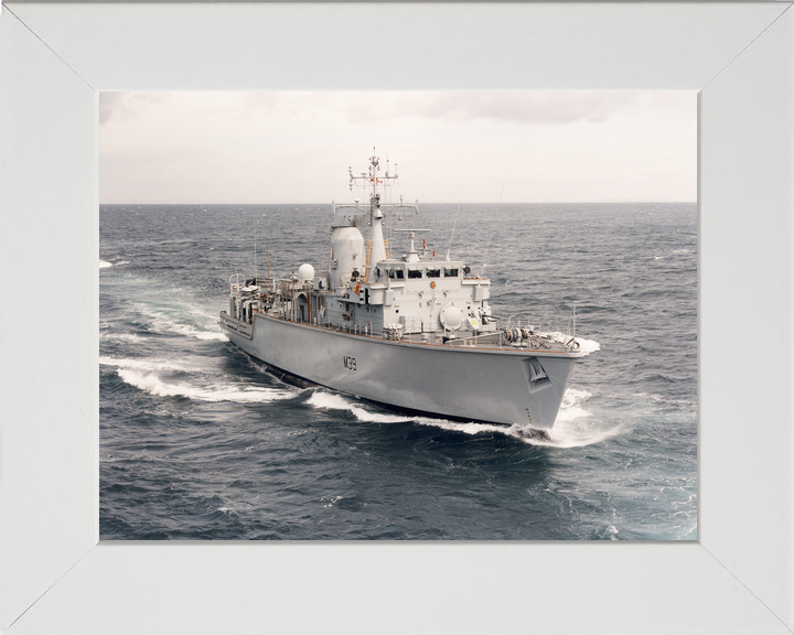 HMS Hurworth (M39) Royal Navy Hunt Class Mine Warfare Vessel Underway Photo Print Wall Art Decor - Posters, Prints, & Visual Artwork - by Hampshire Prints (image 5 of 9)