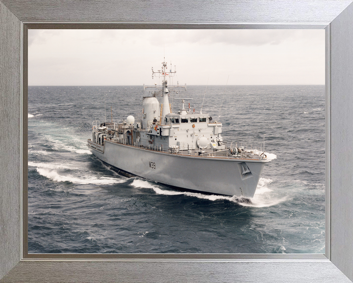 HMS Hurworth (M39) Royal Navy Hunt Class Mine Warfare Vessel Underway Photo Print Wall Art Decor - Posters, Prints, & Visual Artwork - by Hampshire Prints (image 7 of 9)