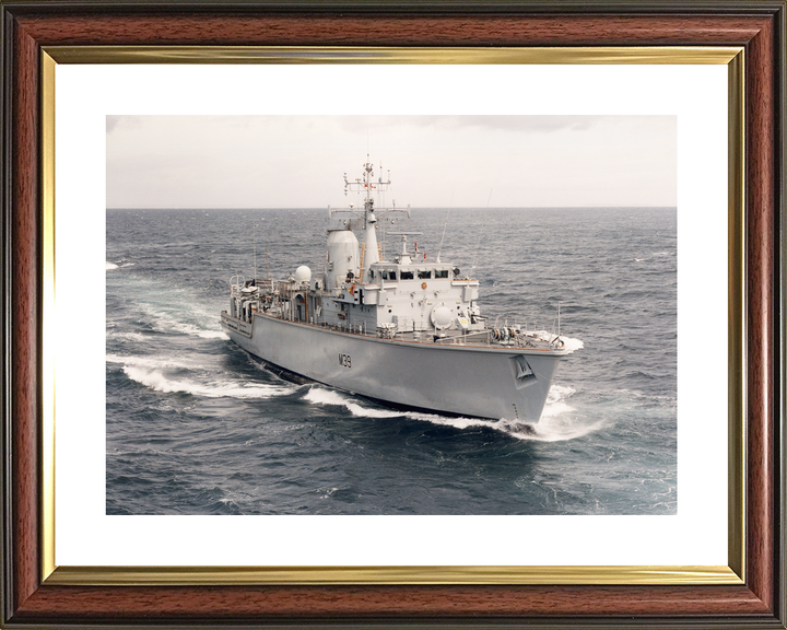 HMS Hurworth (M39) Royal Navy Hunt Class Mine Warfare Vessel Underway Photo Print Wall Art Decor - Posters, Prints, & Visual Artwork - by Hampshire Prints (image 8 of 9)