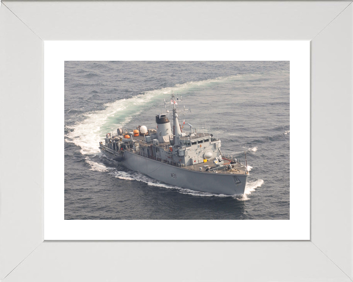 HMS Hurworth (M39) Royal Navy Hunt Class Mine Warfare Vessel Port Turn Photo Print Wall Art Decor - Posters, Prints, & Visual Artwork - by Hampshire Prints (image 4 of 9)