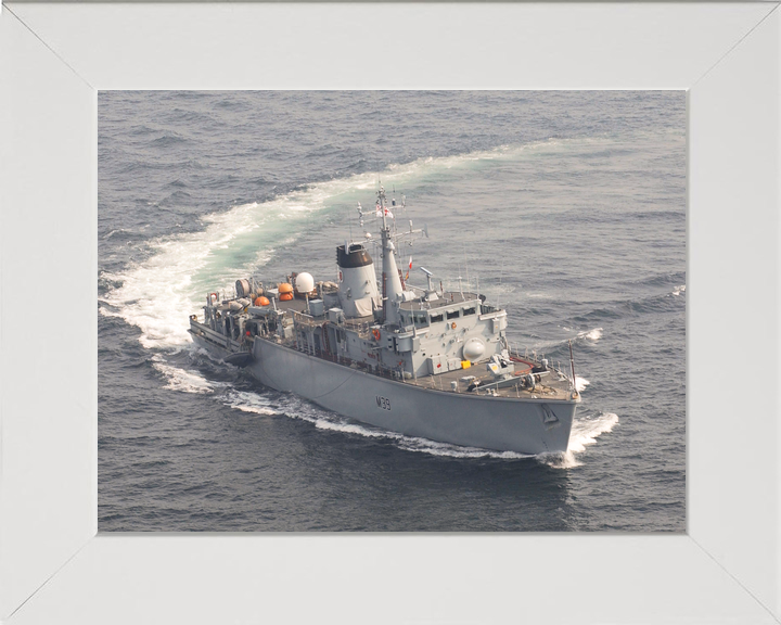 HMS Hurworth (M39) Royal Navy Hunt Class Mine Warfare Vessel Port Turn Photo Print Wall Art Decor - Posters, Prints, & Visual Artwork - by Hampshire Prints (image 5 of 9)