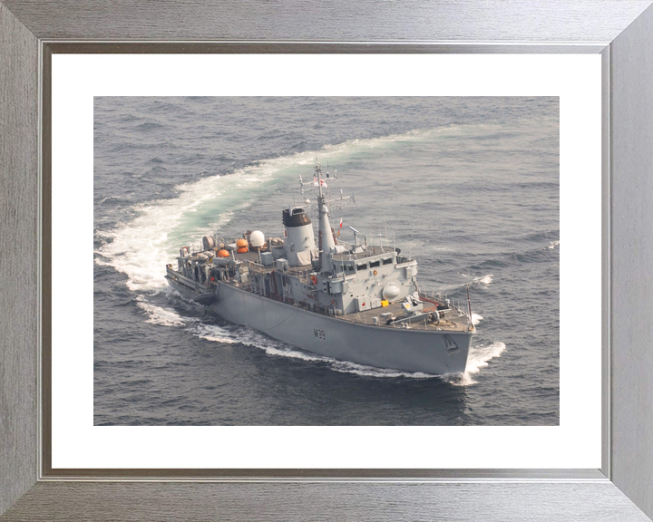 HMS Hurworth (M39) Royal Navy Hunt Class Mine Warfare Vessel Port Turn Photo Print Wall Art Decor - Posters, Prints, & Visual Artwork - by Hampshire Prints (image 6 of 9)