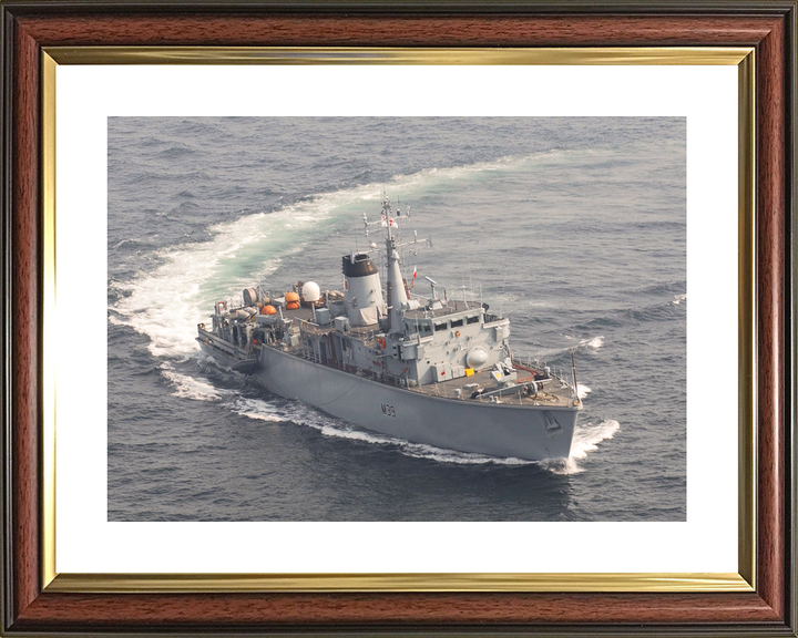 HMS Hurworth (M39) Royal Navy Hunt Class Mine Warfare Vessel Port Turn Photo Print Wall Art Decor - Posters, Prints, & Visual Artwork - by Hampshire Prints (image 8 of 9)