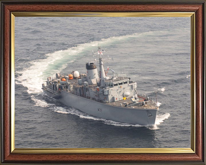 HMS Hurworth (M39) Royal Navy Hunt Class Mine Warfare Vessel Port Turn Photo Print Wall Art Decor - Posters, Prints, & Visual Artwork - by Hampshire Prints (image 9 of 9)