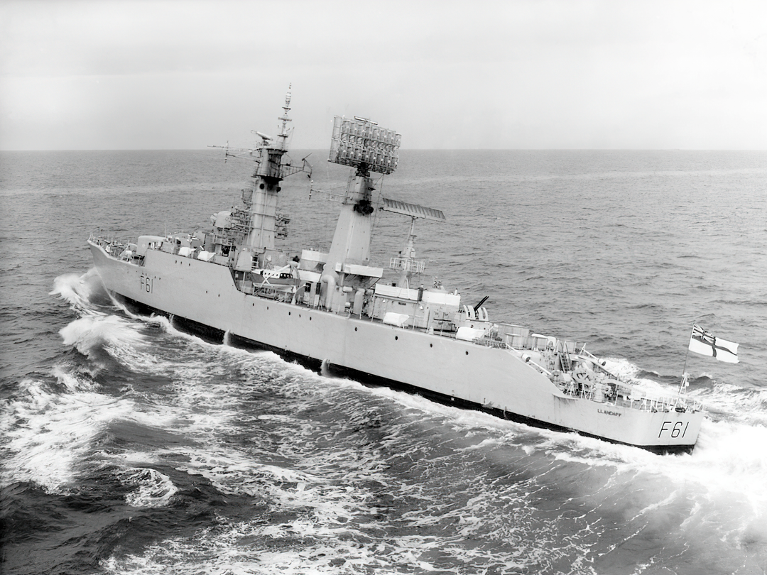 HMS Llandaff F61 Salisbury Class Frigate Underway Port Side View Photo Print - Posters, Prints, & Visual Artwork - by Hampshire Prints (image 1 of 9)