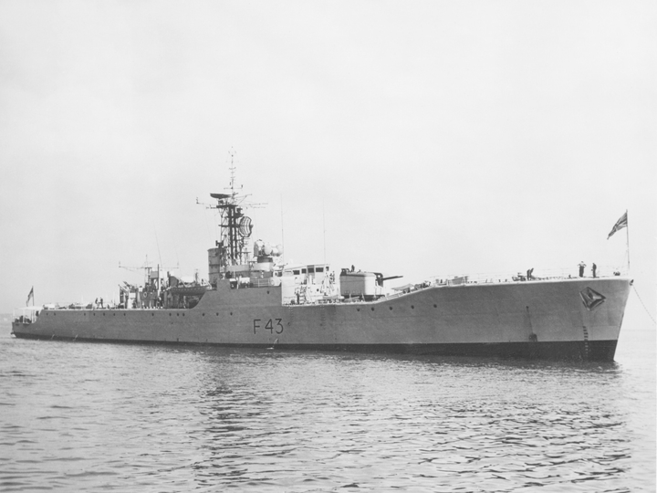 HMS Torquay F43 Whitby Class Frigate December 1960 Photo Print - Posters, Prints, & Visual Artwork - by Hampshire Prints (image 1 of 9)