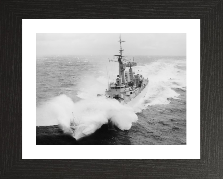 HMS Leander F109 Leander Class Frigate In Rough Sea Photo Print - Posters, Prints, & Visual Artwork - by Hampshire Prints (image 2 of 9)