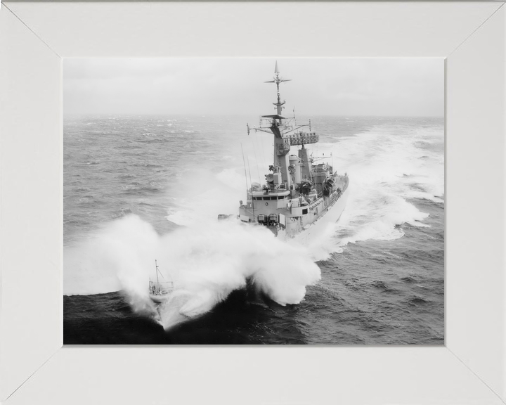 HMS Leander F109 Leander Class Frigate In Rough Sea Photo Print - Posters, Prints, & Visual Artwork - by Hampshire Prints (image 5 of 9)