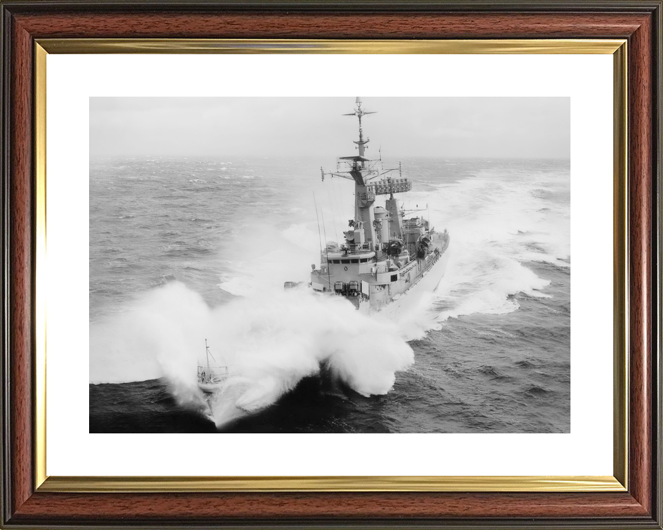 HMS Leander F109 Leander Class Frigate In Rough Sea Photo Print - Posters, Prints, & Visual Artwork - by Hampshire Prints (image 8 of 9)