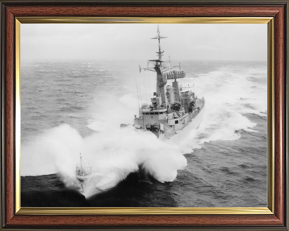 HMS Leander F109 Leander Class Frigate In Rough Sea Photo Print - Posters, Prints, & Visual Artwork - by Hampshire Prints (image 9 of 9)