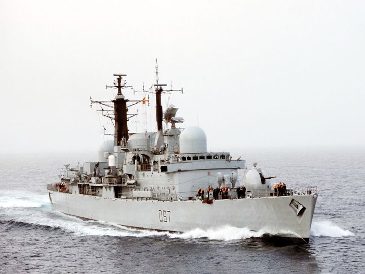 HMS Newcastle D87 Type 42 Destroyer July 1988 Starboard Bow View Photo Print - Posters, Prints, & Visual Artwork - by Hampshire Prints (image 1 of 9)