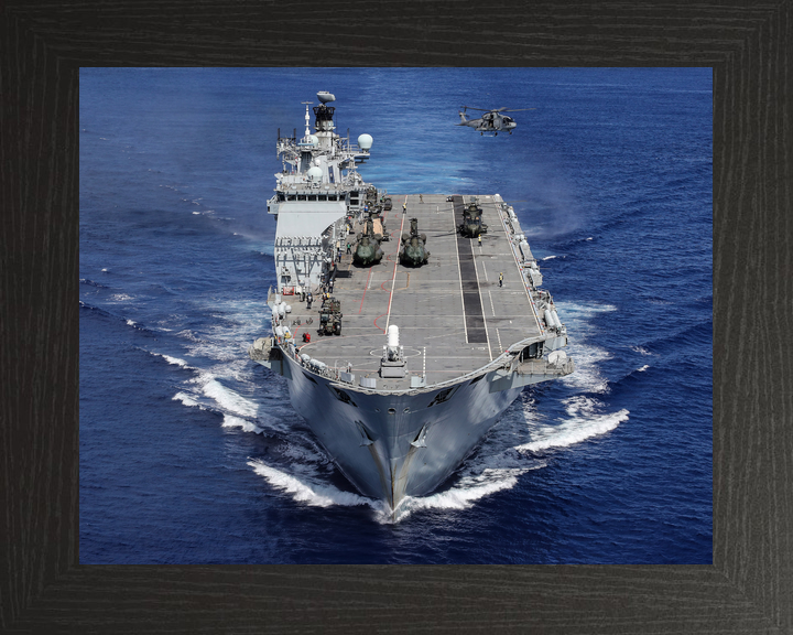HMS Ocean L12 Landing Platform Helicopter September 2017 High Bow View Photo Print - Posters, Prints, & Visual Artwork - by Hampshire Prints (image 3 of 9)