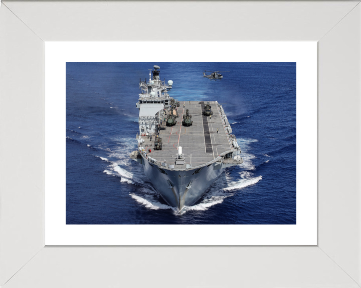 HMS Ocean L12 Landing Platform Helicopter September 2017 High Bow View Photo Print - Posters, Prints, & Visual Artwork - by Hampshire Prints (image 4 of 9)
