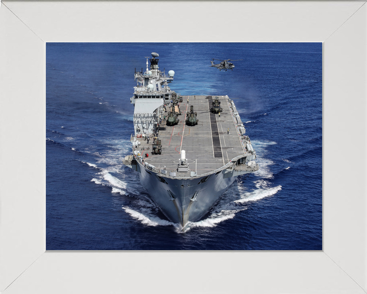 HMS Ocean L12 Landing Platform Helicopter September 2017 High Bow View Photo Print - Posters, Prints, & Visual Artwork - by Hampshire Prints (image 5 of 9)