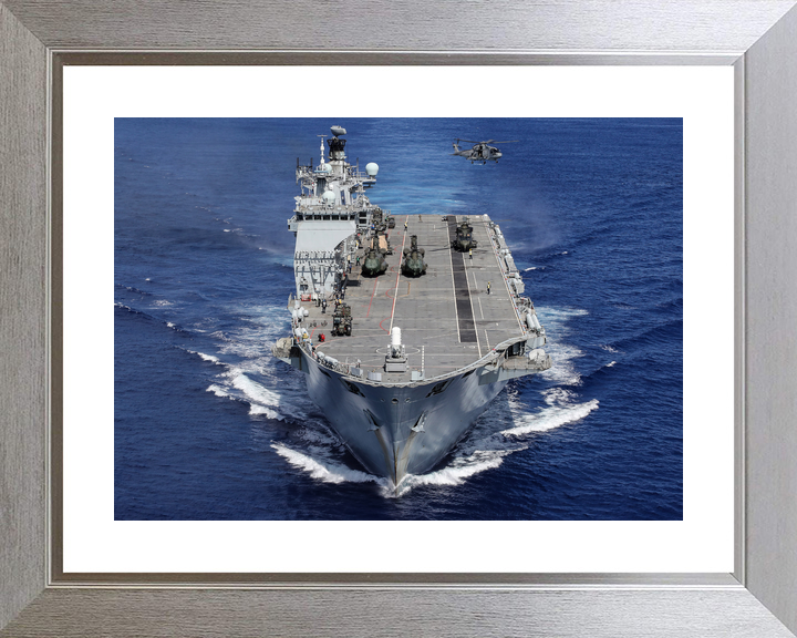 HMS Ocean L12 Landing Platform Helicopter September 2017 High Bow View Photo Print - Posters, Prints, & Visual Artwork - by Hampshire Prints (image 6 of 9)