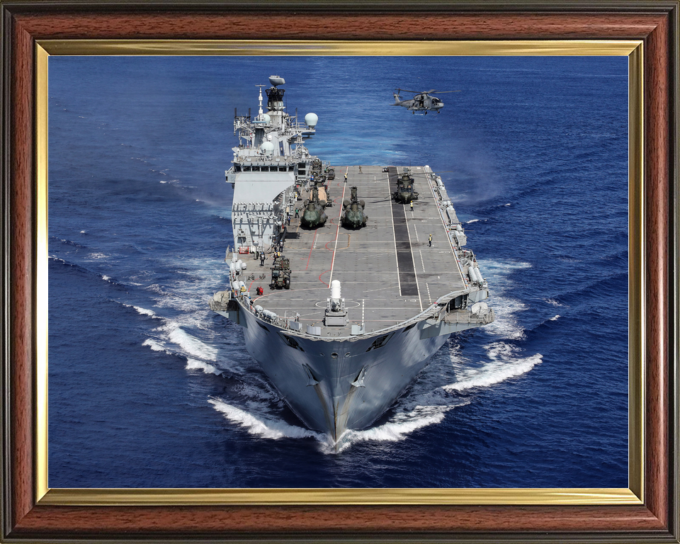 HMS Ocean L12 Landing Platform Helicopter September 2017 High Bow View Photo Print - Posters, Prints, & Visual Artwork - by Hampshire Prints (image 9 of 9)
