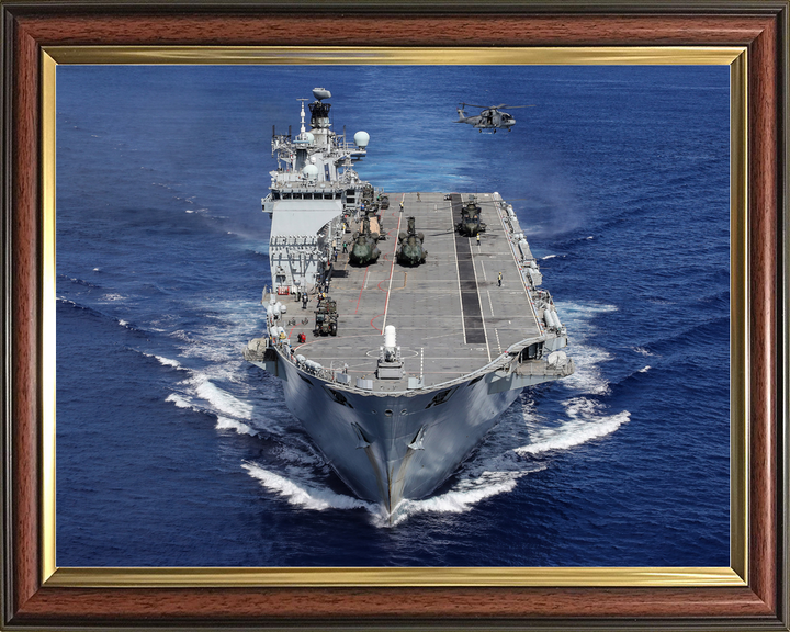 HMS Ocean L12 Landing Platform Helicopter September 2017 High Bow View Photo Print - Posters, Prints, & Visual Artwork - by Hampshire Prints (image 9 of 9)