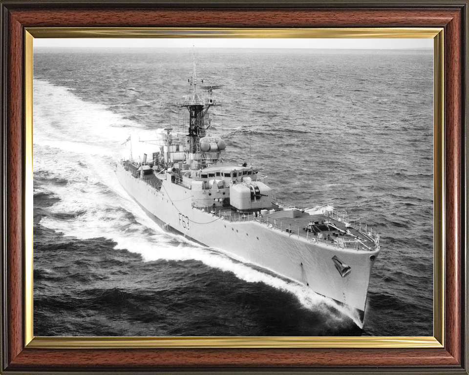 HMS Scarborough F63 Whitby Class Frigate September 1961 Starboard Bow View Photo Print - Posters, Prints, & Visual Artwork - by Hampshire Prints (image 9 of 9)